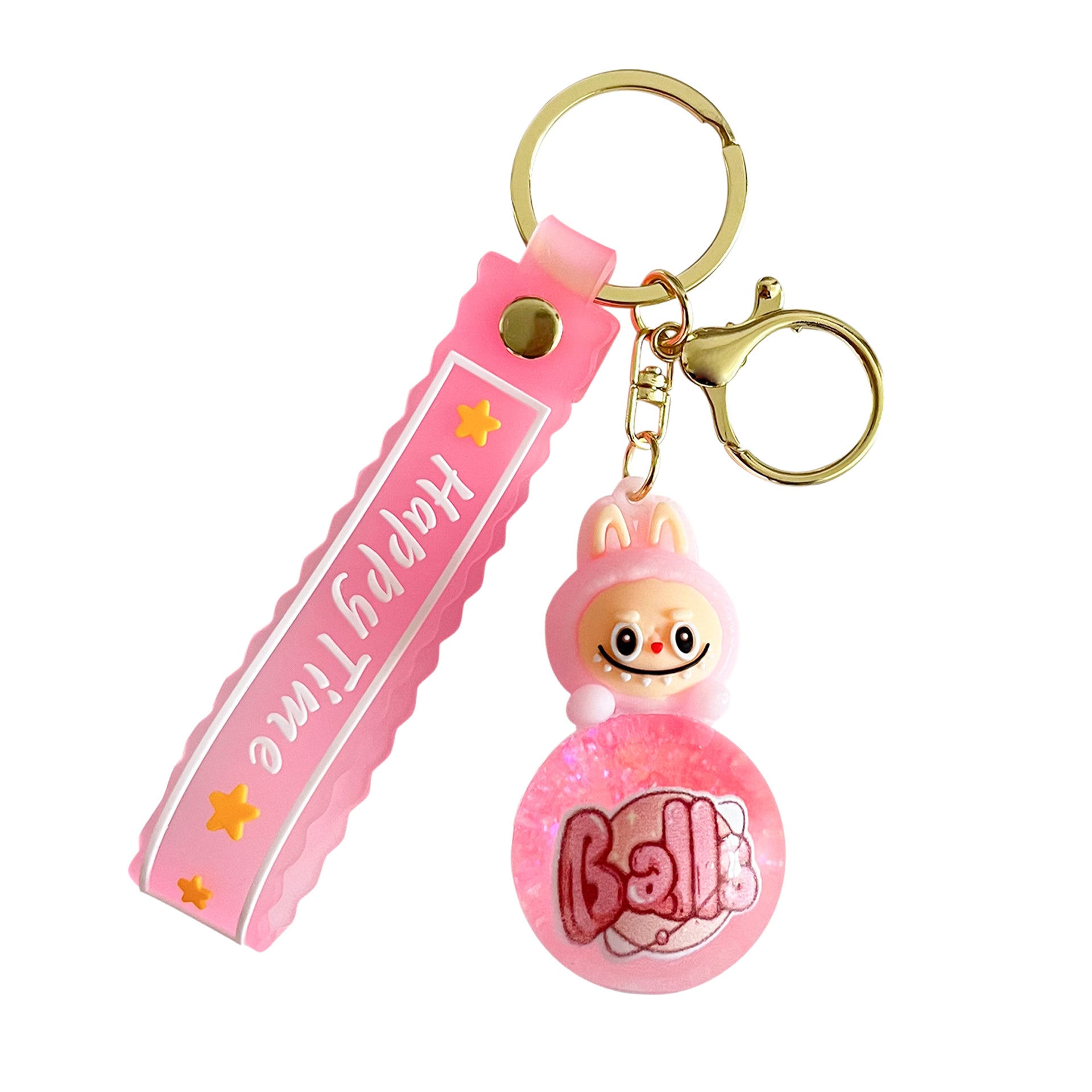 Liquid Doll Key Ring with Strap – Monster Face Design Liquid Doll Key Ring with Strap – Monster Face Design